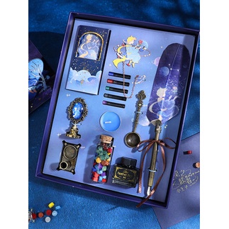 SET HỘP QUÀ TẶNG BÚT LÔNG, CON DẤU SÁP, BOOK MARK HOÀNG TỬ BÉ 2274