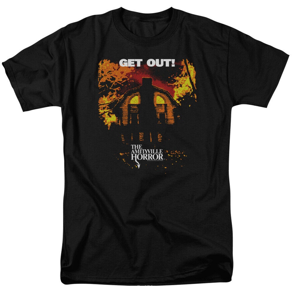 Diy Customiezd Store Tee Unseix The Amityville Horror Get Out Áo thun kinh dị