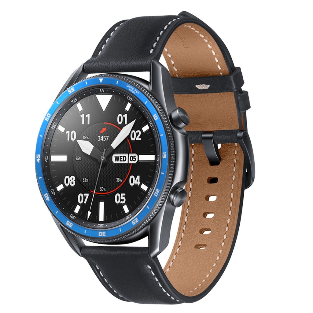 Khung viền Benzen cho Samsung Galaxy Watch 3 (41mm - 45mm) , decal dán màn hình, skin nhôm (ZK02)