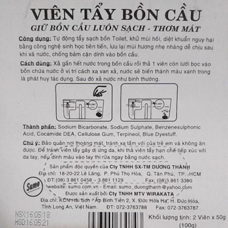 Viên Tẩy Bồn Cầu SUMO (combo 2 viên)