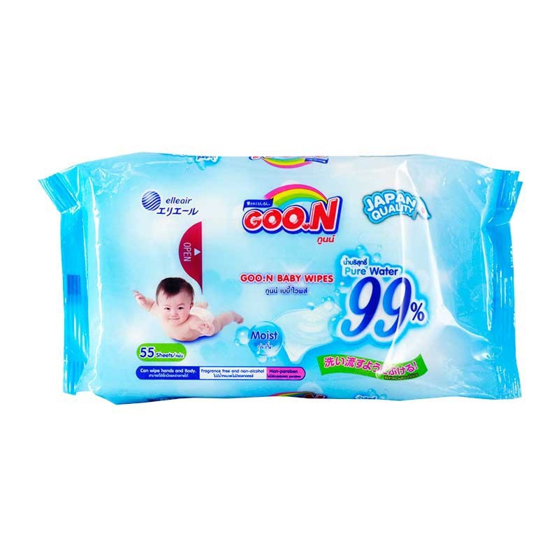 Combo 6 bịch khăn ướt Goon 55 miếng không mùi