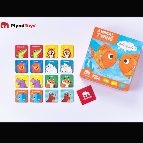 Đồ Chơi Xếp Hình MyndToys Boardgame Animal Twins-Matching Game -Đồ Chơi Giáo Dục Thông Minh Cho Bé trên 3 tuổi