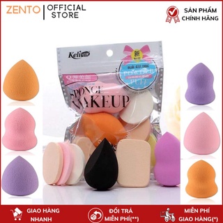 Set 6 bông mút trang điểm siêu cute đẹp mịn đàn hồi cực tốt, mút tán kem  tán phấn