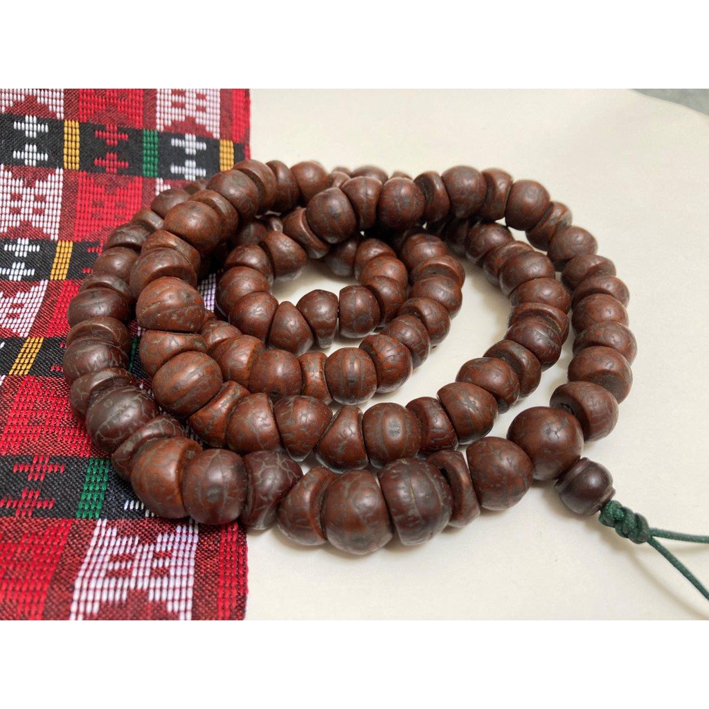 Chuỗi 108 hạt Bồ đề Phật nhãn tự nhiên Nepal  - Nepali Handmade Traditional Bhodi Chitta Mala