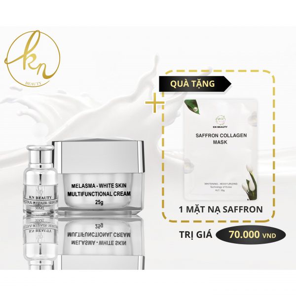 [SIÊU DEAL] Bộ KN Beauty gồm Kem dưỡng + Serum tặng 01 Mặt nạ Saffaron hoặc Nước hoa