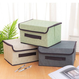 combo 2 hộp vải cứng đựng đồ thùng đựng quần áo đồ chơi đa năng có nắp đậy namshopmen