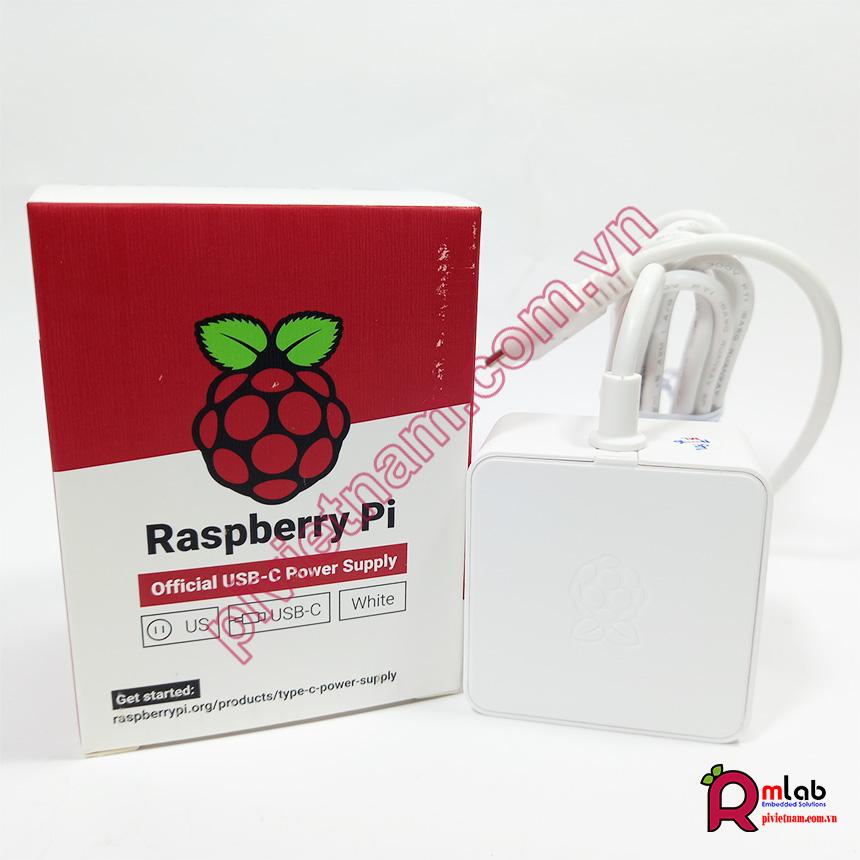 Nguồn chính hãng 5.1V - 3A typeC dành cho Raspberry Pi 4 Model B made in the UK