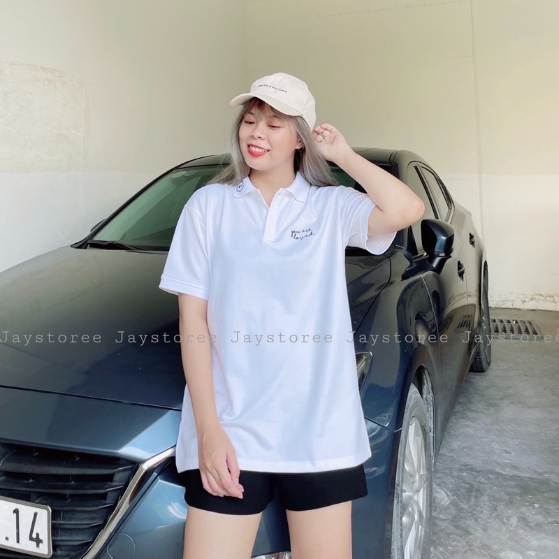 Áo Polo thêu chữ Loved - Nam nữ unisex