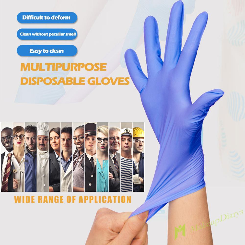 【New Arrival】100pcs/set Multifunction Disposable Nitrile Gloves Dustproof Garden Gloves