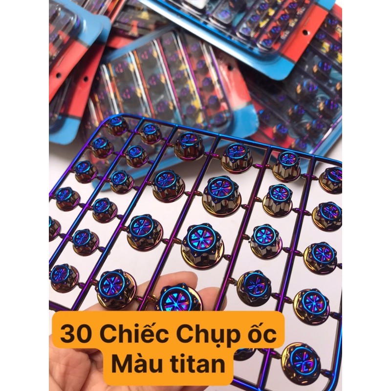 [CÓ VIDEO] Bộ 30 chụp ốc màu titan lắp cho xe máy cực đẹp - Đèn xe Việt