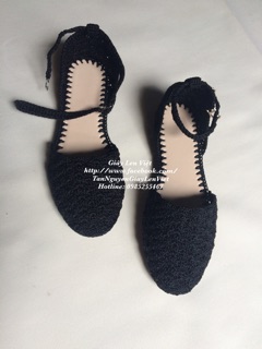 Giày len sandal mũi sò