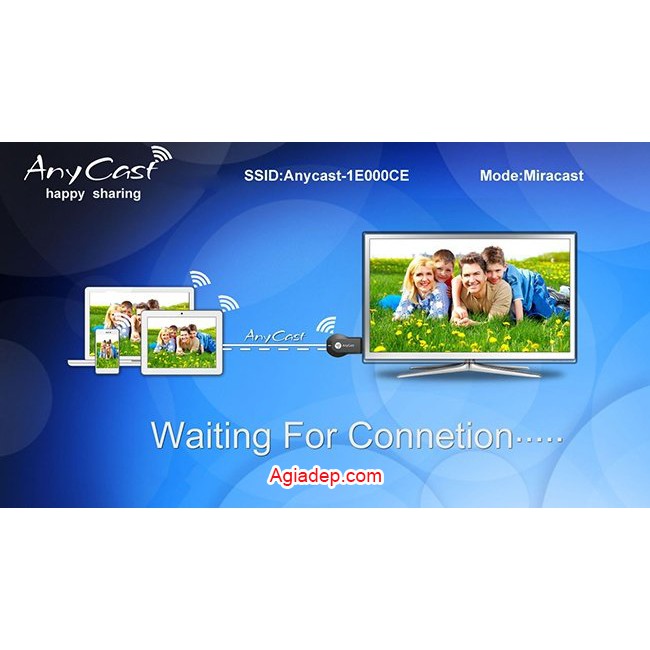 [ Anycast thiết bị kết nối điện thoại với màn hình TV tivi ( HDMI không dây wireless ) - Xịn của Agiadep.com_LoanNguyen