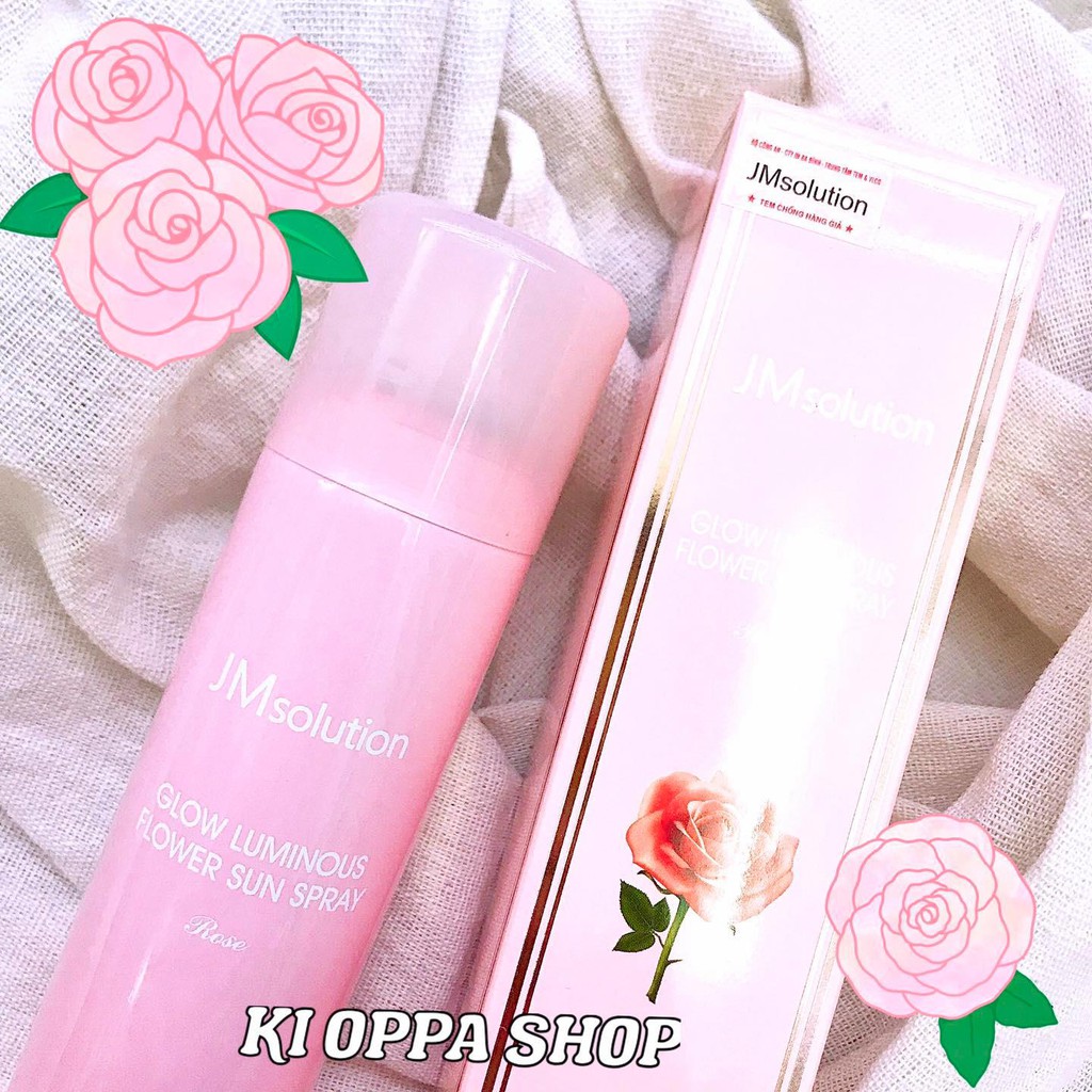 Chống nắng dạng xịt JM solution Glow Luminous Flower Sun Spray Rose SPF50+ PA++++