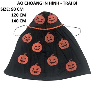 Áo choàng in hình trái bí Halloween