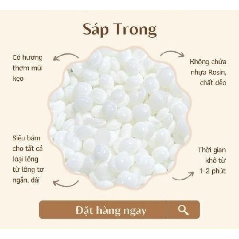 [PERMIUM - TẶNG 5 QUE PHẾT SÁP] Viên Sáp Wax Lông SIÊU BÁM LÔNG Cao Cấp Nhập Khẩu Set 100-200GR