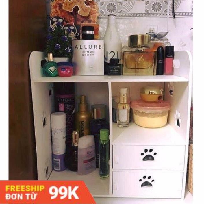 Kệ mỹ phẩm bằng gỗ sang trọng loại lớn 38x38x17cm(mẫu chân cún)
