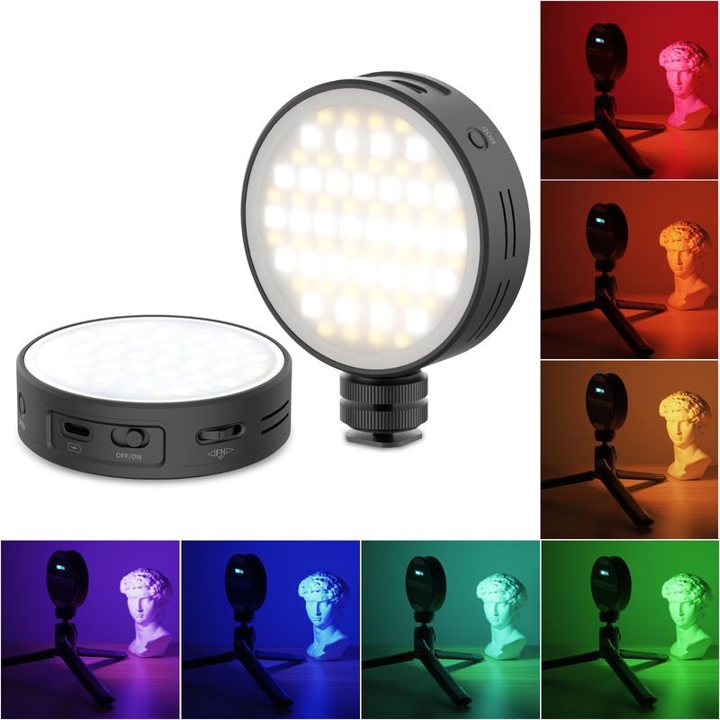 Đèn Led Ulanzi R66 RGB Trợ Sáng Chụp Ảnh, Quay Phim Cho Máy Ảnh, Điện Thoại Tặng kèm củ sạc điện thoại - Hàng chính hãng