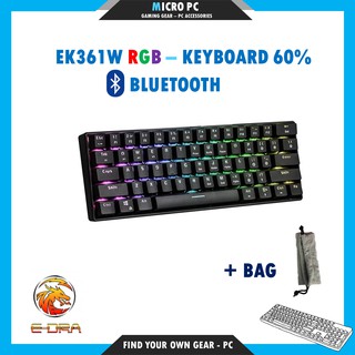 Bàn Phím Cơ Gaming 🎮FREESHIP🎮 Bluetooth EDRA EK361W ( Bluetooth, LED RGB, Pin 2000 mA ) - Hàng chính hãng BH 24 tháng