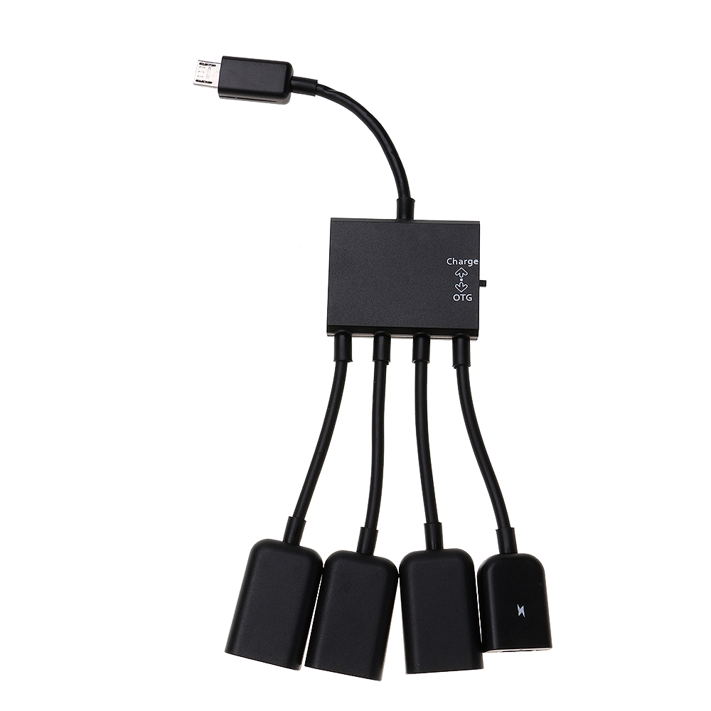 Adapter Micro USB sang 3 cổng USB 2.0 với 1 cổng sạc Micro USB OTG