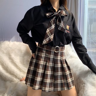SET HỌC SINH CARO NÂU NATTHY STYLE