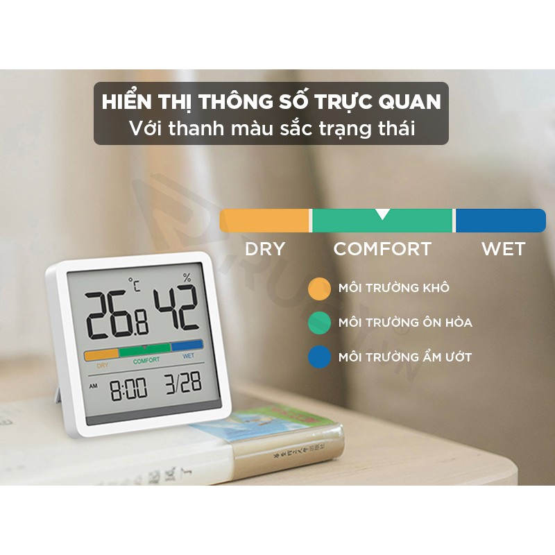 Đồng hồ đo nhiệt độ, nhiệt ế, độ ẩm Xiaomi Miiiw Mute chính hãng