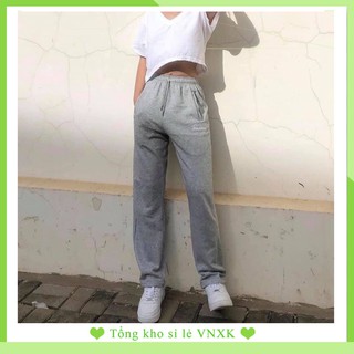 QUẦN BAGGY💚Freeship💚 Giảm 5K khi nhập [ TONGK5K ] QUẦN BAGGY NỈ XÁM ĐEN PRADIES PANTS