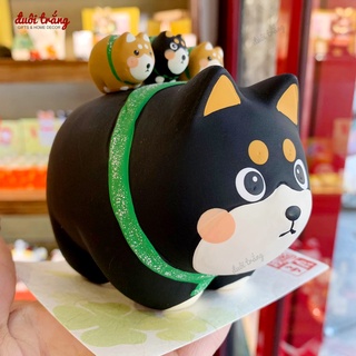 Shiba mập ú cõng 3 con 10,5cm - Hãng thủ công Ryukodo Nhật bản