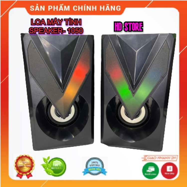 Loa Máy Vi Tính SPEAKER 1050 Có Đèn Led, Âm Thanh Hay Sắc Nét, Thiết Kế Sang Trọng Đẹp Mắt, Mang Lại  Âm Thanh Tuyệt Vời