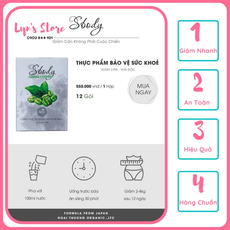 Giảm cân Sbody cà phê công nghệ nhật bản đánh bay 5-10 kg mỡ thừa, an toàn cho mẹ sau sinh