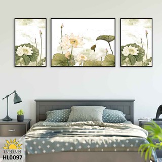 Tranh Canvas Hoa Sen Trắng-White Lotus | MS HL0097