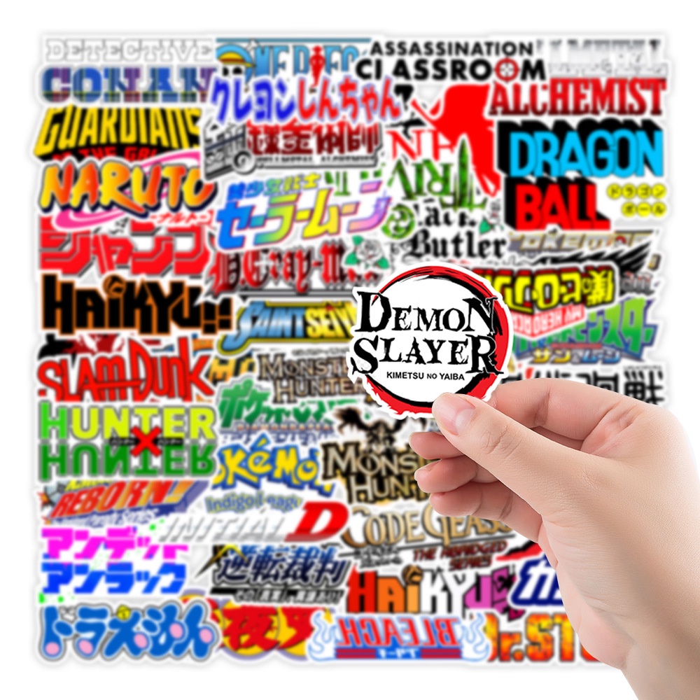 Bộ 50 miếng dán trang trí điện thoại/ván trượt/vali/va li nhiều kiểu độc đáo