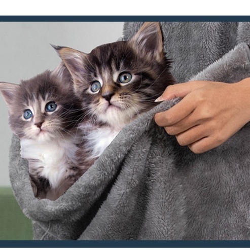 Quần áo mèo ôm chống dính lông tạp dề thú cưng túi xách tay đi chơi