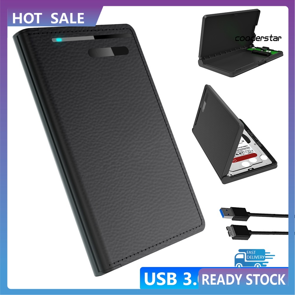 COOD-st USB 3.0/2.0 10Gbps Flip Type External 2.5inch SATA HDD SSD Hard Disk Drive Case