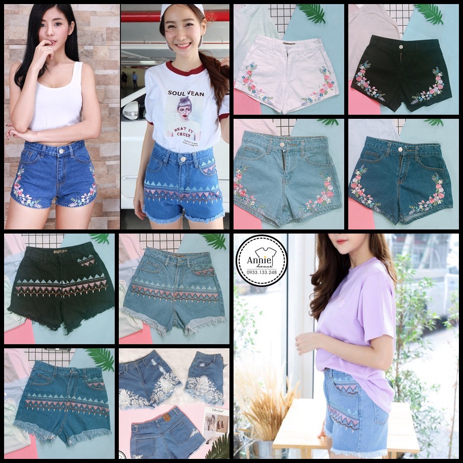 Short Jean thêu Thái Lan | Shopee Việt Nam. Mẫu mới 2019. Còn hàng