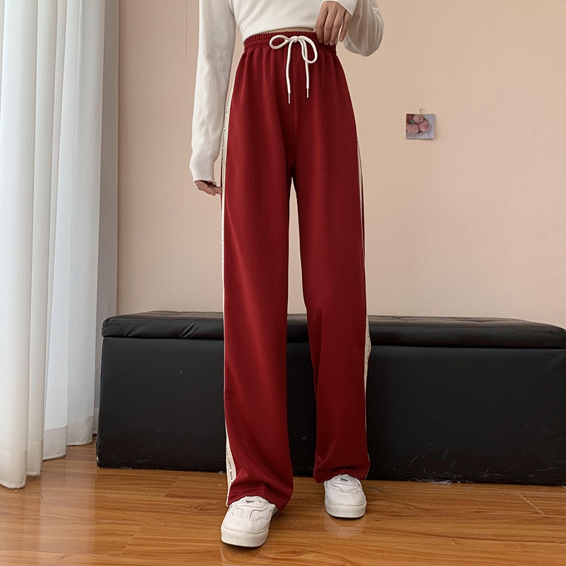 SUXI Quần Dài Nữ Ống Rộng Lưng Cao Thời Trang Hàn Quốc Mới