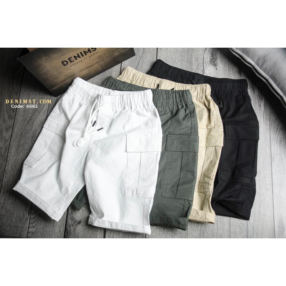 Quần Short Nam DENIMST 6682 Chất Đũi Thô, Mềm Mại, Thoáng Mát, Dáng Slim Fit