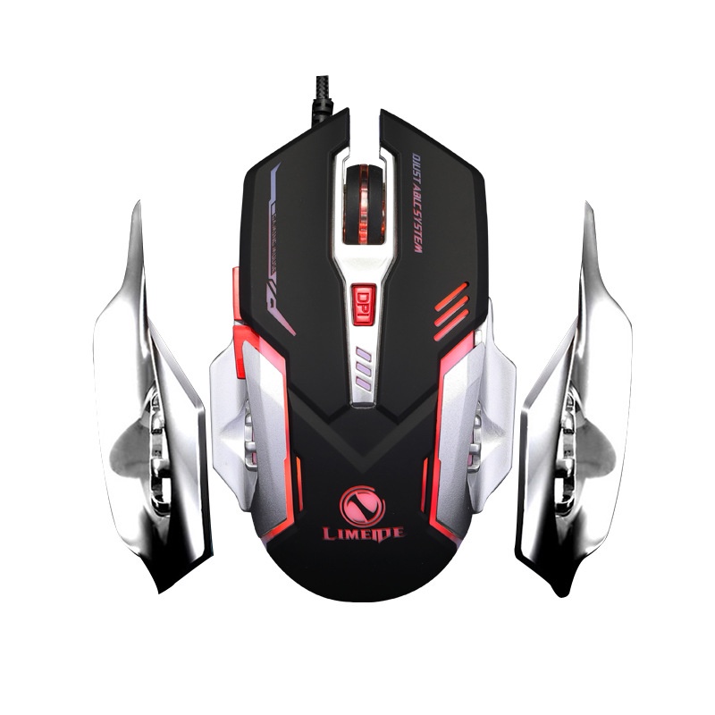 Chuột Gaming Có Dây Limei V2 Phím Nhạy Thiết Kế Độc Lạ Có Đèn LED Phát Sáng Nhiều Màu Phong Cách