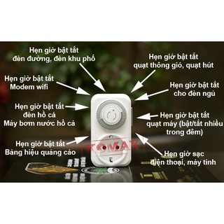 Ổ cắm hẹn giờ cơ TG-30M