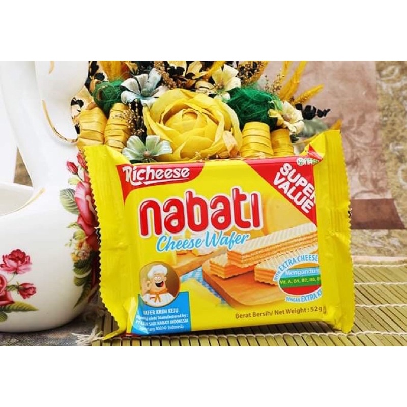 [Mua nhiều hỗ trợ giảm giá] Bánh xốp Nabati gói nhỏ 52g với 2 mùi (Phô mai va sô cô la)