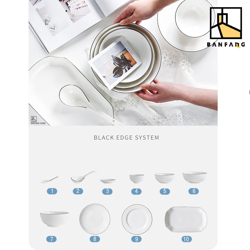 BANFANG Đồ dùng ăn uống tùy chọn chất liệu gốm sứ chất lượng cao tiện dụng | BigBuy360 - bigbuy360.vn