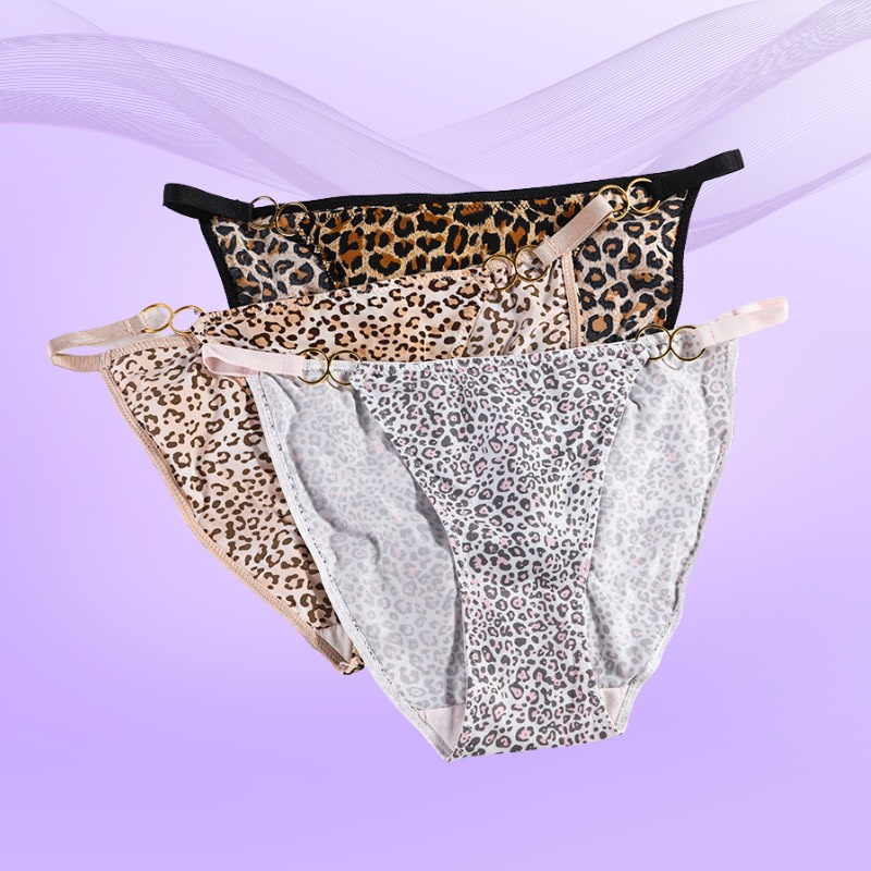 Quần lót cotton co dãn mềm mại hoạt tiết da beo siêu sexy DORIS - 8136