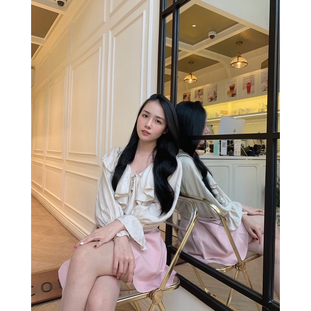 ஐ✈ↂLy Bong - Sơ mi bèo Délicat shirt (vải mới) | BigBuy360 - bigbuy360.vn