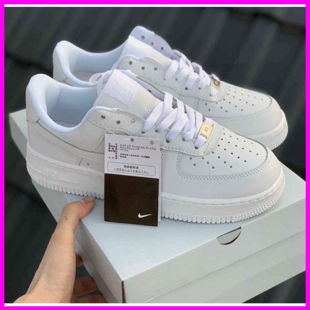 Giày Nike_Air Force 1 trắng ,Giày AF1 All White hàng đẹp Da Xịn Đế Air dành cho nam nữ phối đồ đẹp full box