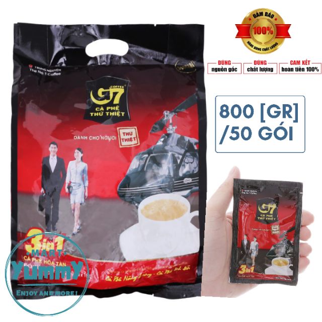 Cafe hòa tan Trung Nguyên G7 ( Túi lớn 50 gói ) - Cafe Trung Nguyên G7 3 in 1