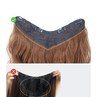 Tóc giả kẹp U thẳng  Loại mỏng 45cm