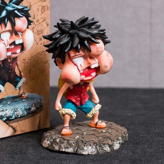 Mô Hình One Piece Nhân Vật Monkey Luffy .D Mặt Bị Đấm - Cao 10cm