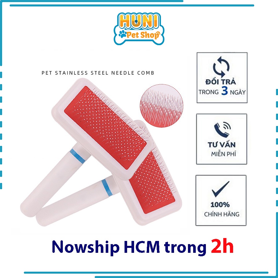 Lược kim chải lông cho chó mèo lông dài hoặc giống chó poodle - Huni petshop