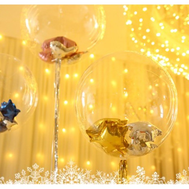 Set 5 Bóng Bay Hình Trái Tim Ngôi Sao 10&quot; Trang Trí Tiệc Sinh Nhật Dễ Thương