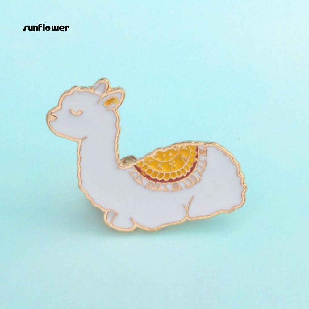 Ghim Cài Áo Hình Lạc Đà Alpaca Hoạt Hình Cho Nữ