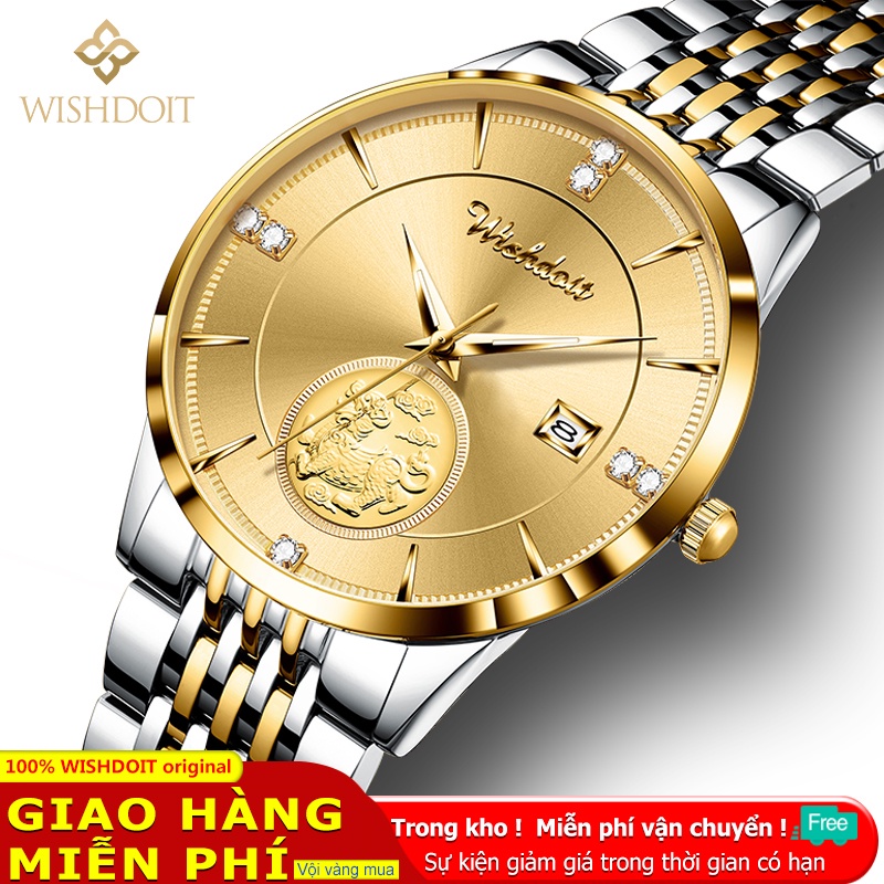 Đồng hồ quartz chất liệu thép không gỉ WISHDOIT